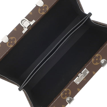 ルイヴィトン LOUIS VUITTON ウォレット トランク M20250 モノグラムマカサー モノグラムマカサー クラッチバッグ シルバー金具 茶 黒