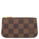 ルイヴィトン LOUIS VUITTON ポシェット クレ N62658 ダミエエベヌ ダミエキャンバス コインケース ゴールド金具 茶 小銭入れ キーチェーン付き