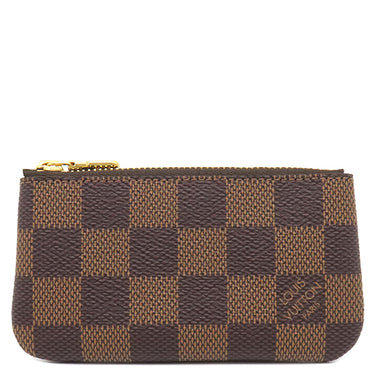 ルイヴィトン LOUIS VUITTON ポシェット クレ N62658 ダミエエベヌ ダミエキャンバス コインケース ゴールド金具 茶 小銭入れ キーチェーン付き