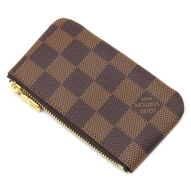 ルイヴィトン LOUIS VUITTON ポシェット クレ N62658 ダミエエベヌ ダミエキャンバス コインケース ゴールド金具 茶 小銭入れ キーチェーン付き