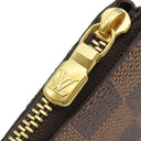 ルイヴィトン LOUIS VUITTON ポシェット クレ N62658 ダミエエベヌ ダミエキャンバス コインケース ゴールド金具 茶 小銭入れ キーチェーン付き