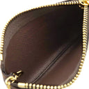 ルイヴィトン LOUIS VUITTON ポシェット クレ N62658 ダミエエベヌ ダミエキャンバス コインケース ゴールド金具 茶 小銭入れ キーチェーン付き