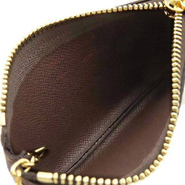 ルイヴィトン LOUIS VUITTON ポシェット クレ N62658 ダミエエベヌ ダミエキャンバス コインケース ゴールド金具 茶 小銭入れ キーチェーン付き