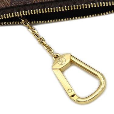 ルイヴィトン LOUIS VUITTON ポシェット クレ N62658 ダミエエベヌ ダミエキャンバス コインケース ゴールド金具 茶 小銭入れ キーチェーン付き