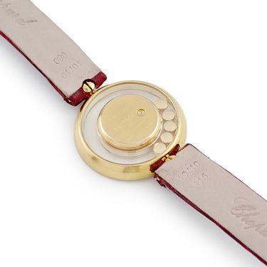 腕時計 ショパール CHOPARD ハッピーダイヤモンド 20/3926 クオーツ レディース K18YG無垢 純正ダイヤ ムービング シャンパン