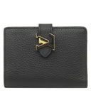 ルイヴィトン LOUIS VUITTON LV ヴェルティカル ウォレット コンパクト M81561 ノワール レザー トリヨンレザー 二つ折り財布 ゴールド金具 カード入れ 黒