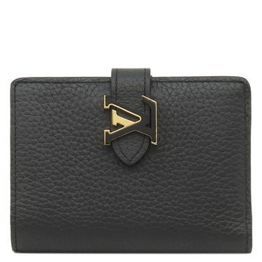 ルイヴィトン LOUIS VUITTON LV ヴェルティカル ウォレット コンパクト M81561 ノワール レザー トリヨンレザー 二つ折り財布 ゴールド金具 カード入れ 黒