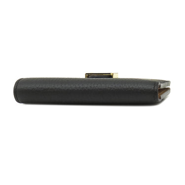 ルイヴィトン LOUIS VUITTON LV ヴェルティカル ウォレット コンパクト M81561 ノワール レザー トリヨンレザー 二つ折り財布 ゴールド金具 カード入れ 黒