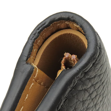 ルイヴィトン LOUIS VUITTON LV ヴェルティカル ウォレット コンパクト M81561 ノワール レザー トリヨンレザー 二つ折り財布 ゴールド金具 カード入れ 黒