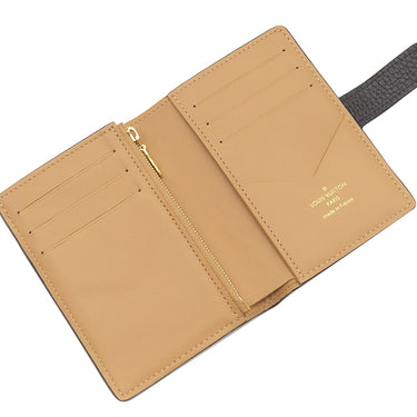 ルイヴィトン LOUIS VUITTON LV ヴェルティカル ウォレット コンパクト M81561 ノワール レザー トリヨンレザー 二つ折り財布 ゴールド金具 カード入れ 黒