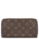 ルイヴィトン LOUIS VUITTON ジッピー ウォレット M41894 モノグラム×ローズバレリーヌ モノグラムキャンバス 長財布 ゴールド金具 茶 ピンク ラウンドファスナー