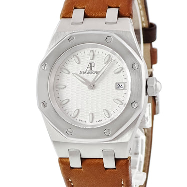 腕時計 オーデマピゲ AUDEMARS PIGUET ロイヤルオーク レディ 67600ST.OO.D080VS.01 クオーツ レディース バー 波模様ギヨシェ デイト