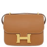 エルメス HERMES コンスタンス3 ミニ ミロワール ゴールド ヴォーエプソン ショルダーバッグ ゴールド金具 茶