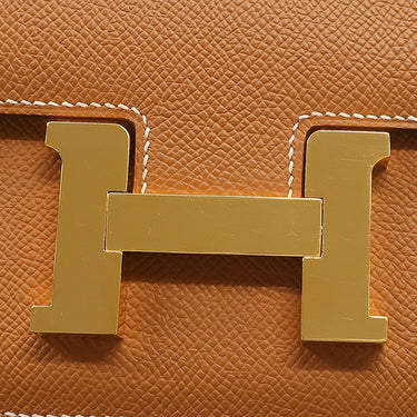 エルメス HERMES コンスタンス3 ミニ ミロワール ゴールド ヴォーエプソン ショルダーバッグ ゴールド金具 茶