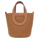 エルメス HERMES インザループ18 ゴールド トリヨンクレマンス ヴォースイフト ハンドバッグ ゴールド金具 茶 2026年製