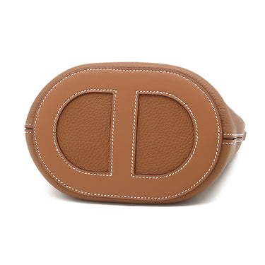 エルメス HERMES インザループ18 ゴールド トリヨンクレマンス ヴォースイフト ハンドバッグ ゴールド金具 茶 2026年製