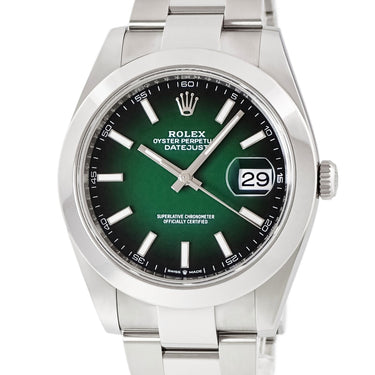腕時計 ロレックス ROLEX デイトジャスト 41 126300 自動巻き メンズ 新品同様 ランダム番 グリーン オンブレ オイスターブレス