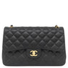 シャネル CHANEL マトラッセ Wフラップ ラージ チェーンショルダー ブラック ラムスキン 2WAYバッグ ゴールド金具 クラシック