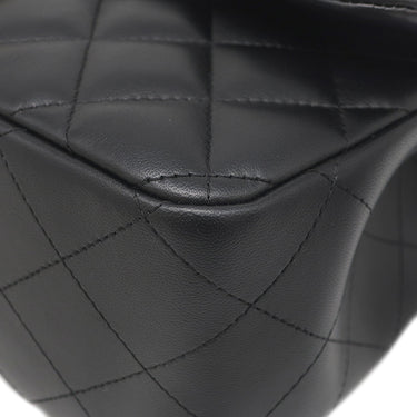 シャネル CHANEL マトラッセ Wフラップ ラージ チェーンショルダー ブラック ラムスキン 2WAYバッグ ゴールド金具 クラシック