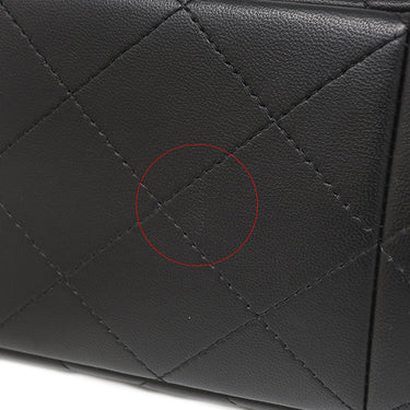 シャネル CHANEL マトラッセ Wフラップ ラージ チェーンショルダー ブラック ラムスキン 2WAYバッグ ゴールド金具 クラシック