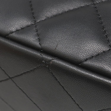 シャネル CHANEL マトラッセ Wフラップ ラージ チェーンショルダー ブラック ラムスキン 2WAYバッグ ゴールド金具 クラシック