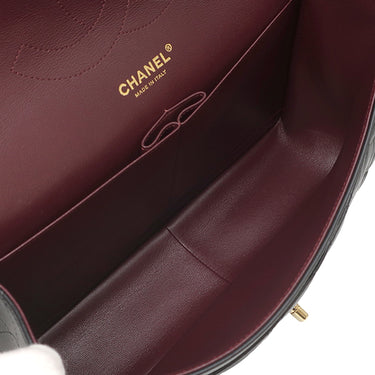 シャネル CHANEL マトラッセ Wフラップ ラージ チェーンショルダー ブラック ラムスキン 2WAYバッグ ゴールド金具 クラシック