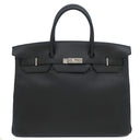 エルメス HERMES バーキン40 ブラック トゴ ハンドバッグ シルバー金具 黒