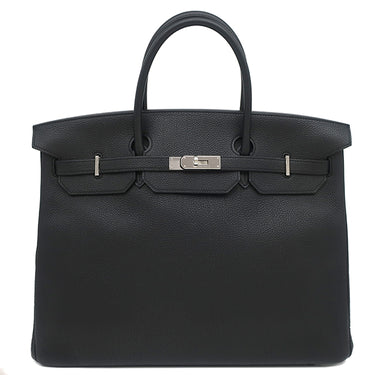 エルメス HERMES バーキン40 ブラック トゴ ハンドバッグ シルバー金具 黒