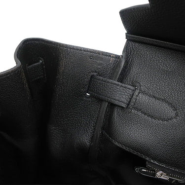 エルメス HERMES バーキン40 ブラック トゴ ハンドバッグ シルバー金具 黒