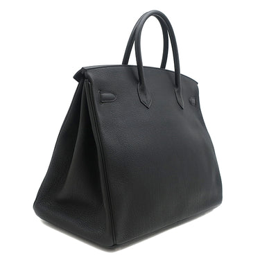 エルメス HERMES バーキン40 ブラック トゴ ハンドバッグ シルバー金具 黒