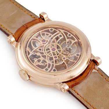 腕時計 フランクミュラー FRANCK MULLER ラウンド 7デイズ パワーリザーブ スケルトン 7042 B S6 SQT 手巻き メンズ OH済 K18RG無垢