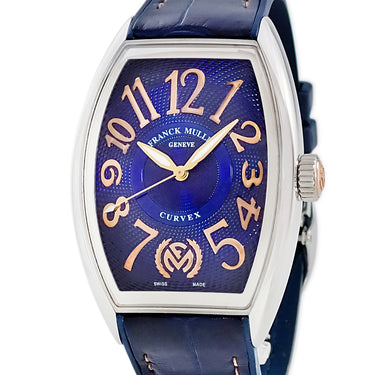 腕時計 フランクミュラー FRANCK MULLER グランド カーベックス CX36SC AT STG J AC AC 自動巻き メンズ ブルー ギョウシェ アラビア