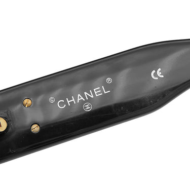 シャネル CHANEL ラウンド シェイプ 01949 ブラック プラスチック サングラス ゴールド金具 黒 ココマーク サークルロゴ