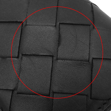 ボッテガヴェネタ BOTTEGA VENETA イントレチャート コインパース ブラック レザー コインケース シルバー金具 黒 小銭入れ コンパクト