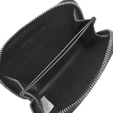 ボッテガヴェネタ BOTTEGA VENETA イントレチャート コインパース ブラック レザー コインケース シルバー金具 黒 小銭入れ コンパクト