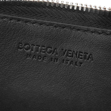 ボッテガヴェネタ BOTTEGA VENETA イントレチャート コインパース ブラック レザー コインケース シルバー金具 黒 小銭入れ コンパクト