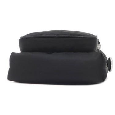 プラダ PRADA Re-Nylon スマートフォンケース 2ZH155 ブラック ナイロン レザー ショルダーバッグ シルバー金具 三角ロゴ ショルダー ドロスト ポシェット