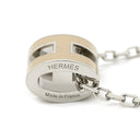 エルメス HERMES ポップアッシュ ミニ ペンダント マロングラッセ×シルバー メタル ラッカー ネックレス Hモチーフ