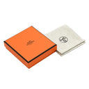 エルメス HERMES ポップアッシュ ミニ ペンダント マロングラッセ×シルバー メタル ラッカー ネックレス Hモチーフ