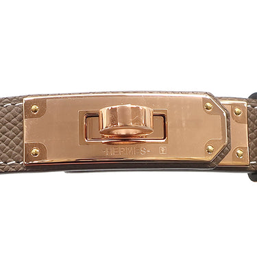エルメス HERMES ケリー 18 H069853CD18 エトゥープ ヴォーエプソン ベルト ピンクゴールド金具 未使用 ターンロック スライド調節 PG RG 2026年製