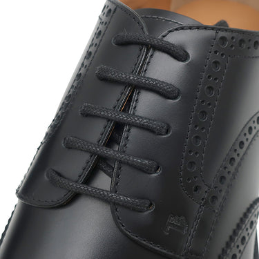 トッズ TODS レザー レースアップ XXM75L0JK70LYGB999 ブラック カーフ ＃8 ドレスシューズ 黒 革靴 モノグラム ロゴ