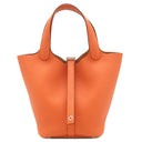 エルメス HERMES ピコタンロック 18 PM タンジェリン トリヨンクレマンス ハンドバッグ シルバー金具 2026年製