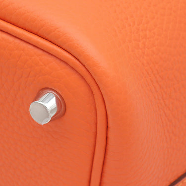 エルメス HERMES ピコタンロック 18 PM タンジェリン トリヨンクレマンス ハンドバッグ シルバー金具 2026年製