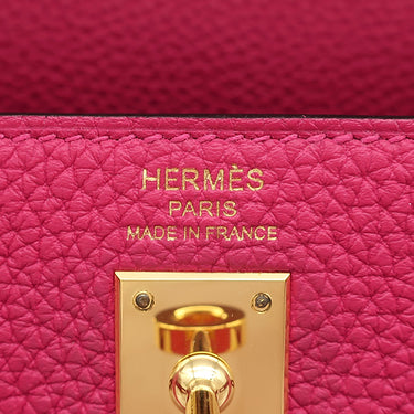 エルメス HERMES ケリー25 内縫い フランボワーズ トゴ 2WAYバッグ ゴールド金具 ハンドバッグ ショルダー