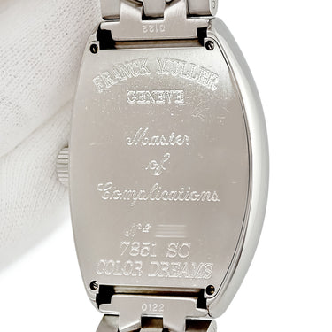 腕時計 フランクミュラー FRANCK MULLER トノウカーベックス カラードリーム 7851SC COLOR DREAMS 自動巻き メンズ ギョウシェ 青針