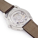 腕時計 エルメス HERMES アルソー スケルトン AR6.710a W035081WW00 自動巻き メンズ ブラウン シースルー アラビア 青針 3針