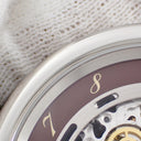 腕時計 エルメス HERMES アルソー スケルトン AR6.710a W035081WW00 自動巻き メンズ ブラウン シースルー アラビア 青針 3針