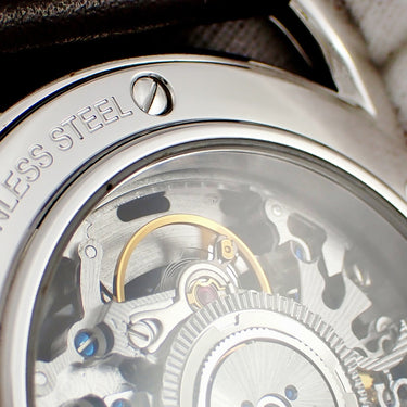 腕時計 エルメス HERMES アルソー スケルトン AR6.710a W035081WW00 自動巻き メンズ ブラウン シースルー アラビア 青針 3針