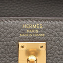 エルメス HERMES ケリー25 内縫い エタン トゴ 2WAYバッグ ゴールド金具 グレー