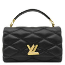 ルイヴィトン LOUIS VUITTON GO-14 GM M23689 ノワール ラムスキン 2WAYバッグ ゴールド金具 LVツイストロック チェーンショルダー